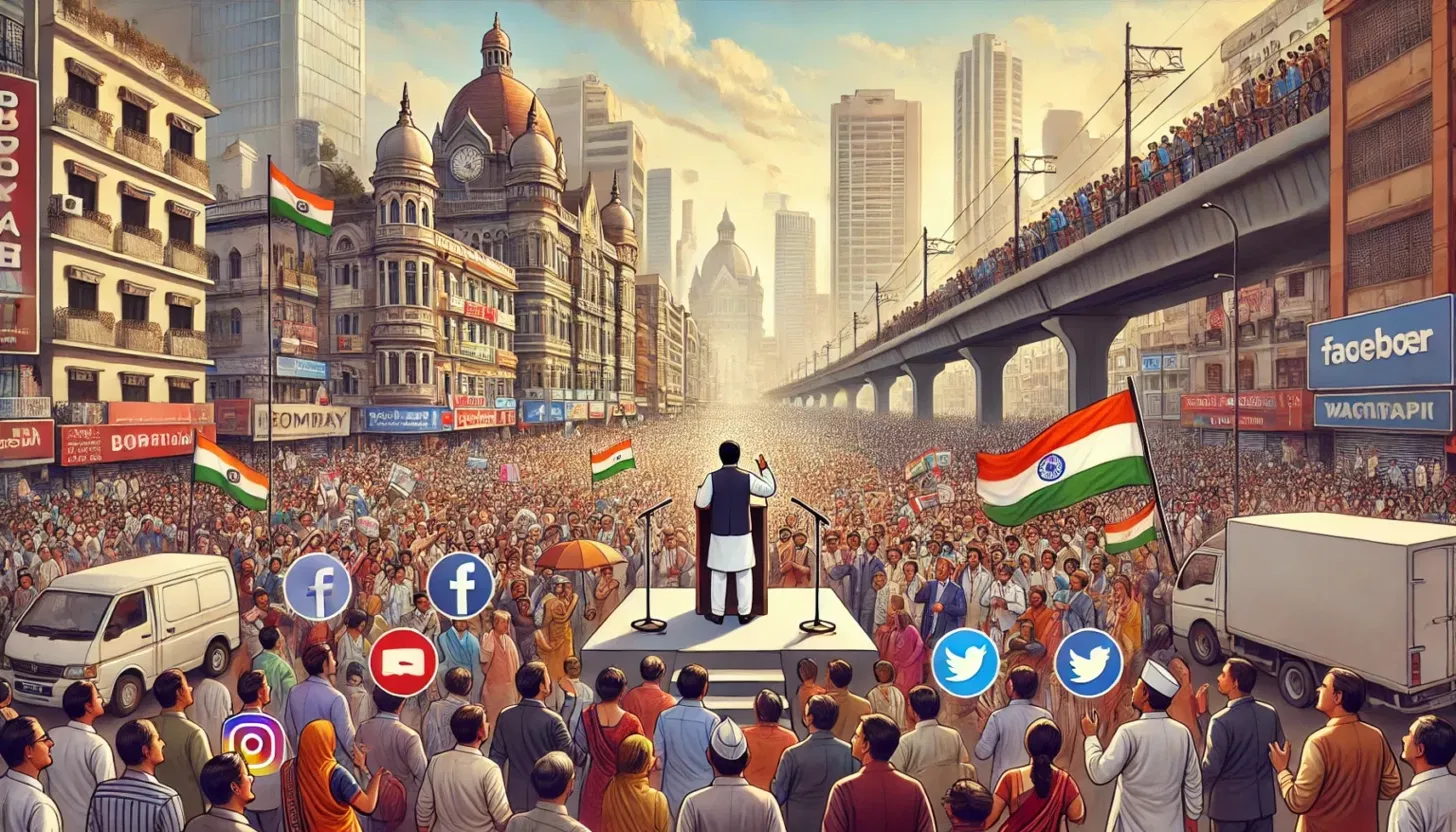 Indian political rally and public leadership